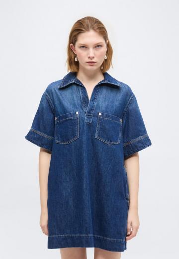 Джинсовое платье