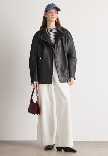 Кожаное пальто