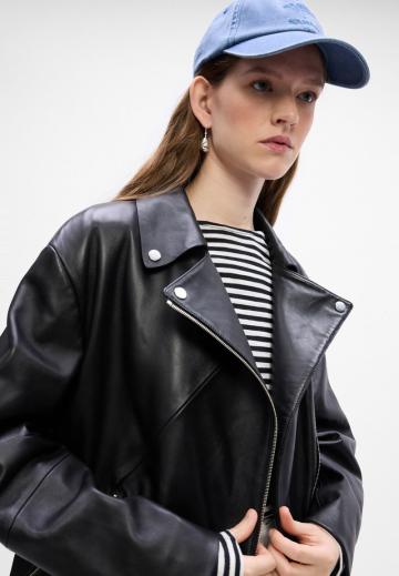 Кожаное пальто