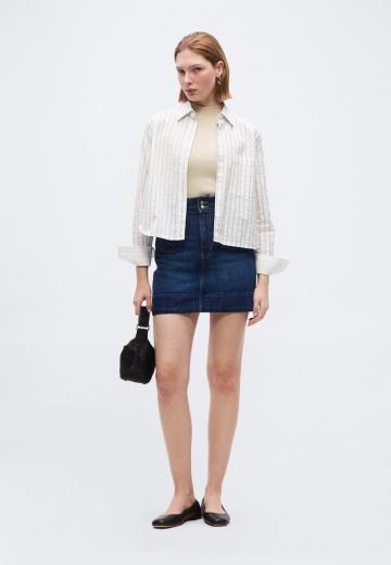 Юбка с накладными карманами