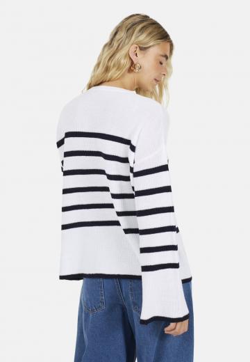Пуловер в полоску