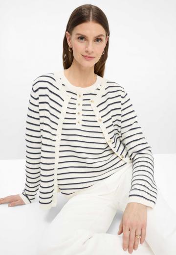 Пуловер в полоску