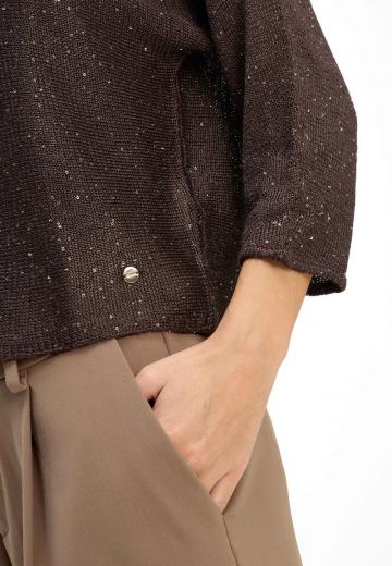 Пуловер с рукавом три четверти