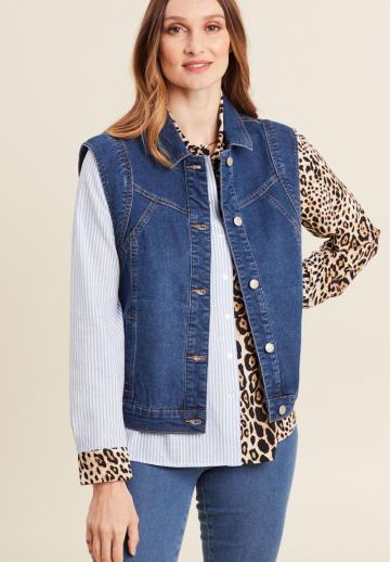 Джинсовая жилетка