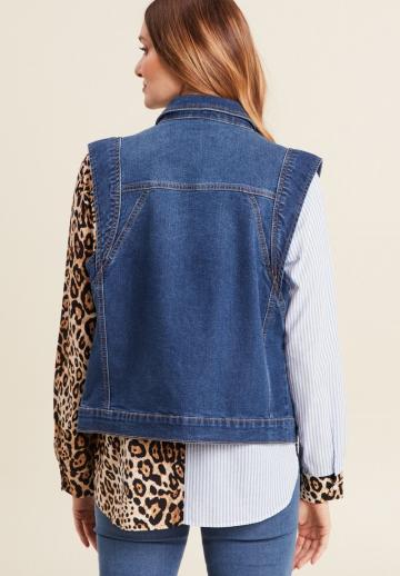 Джинсовая жилетка