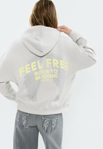 Пуловер с капюшоном