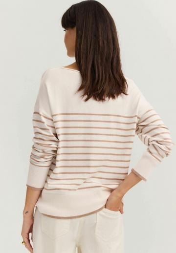 Пуловер в полоску