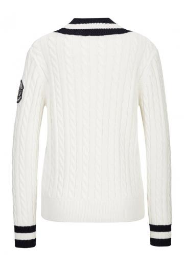 Пуловер с вырезом V