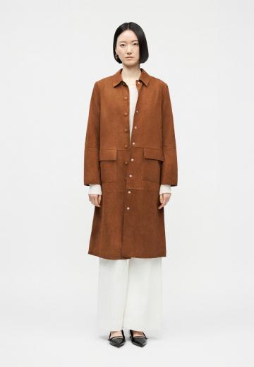 Пальто из искусственной кожи