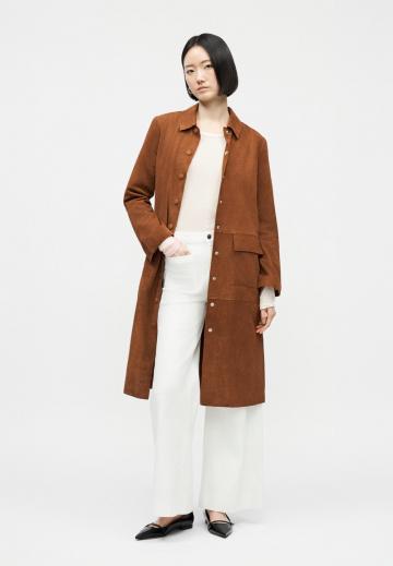 Пальто из искусственной кожи