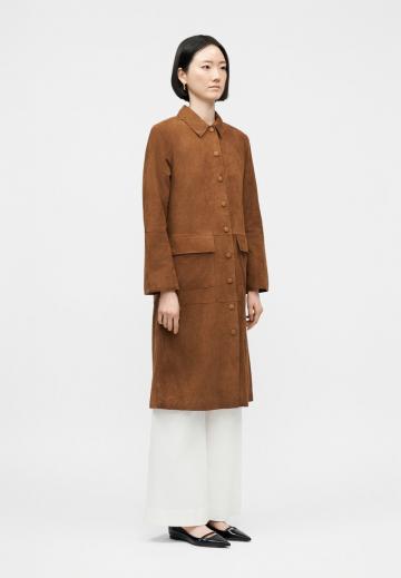 Пальто из искусственной кожи