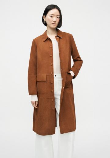 Пальто из искусственной кожи