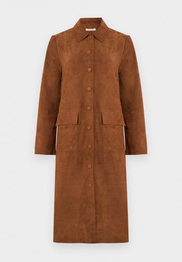 Пальто из искусственной кожи