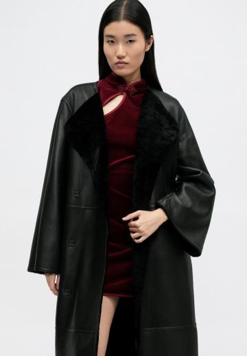 Кожаное пальто
