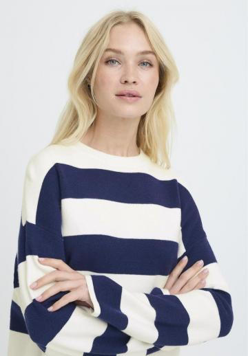 Пуловер в полоску
