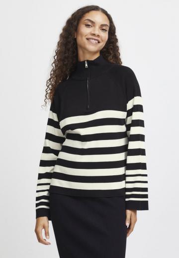 Пуловер в полоску