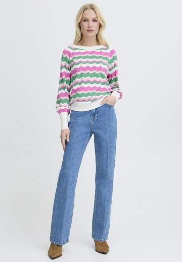 Пуловер в полоску