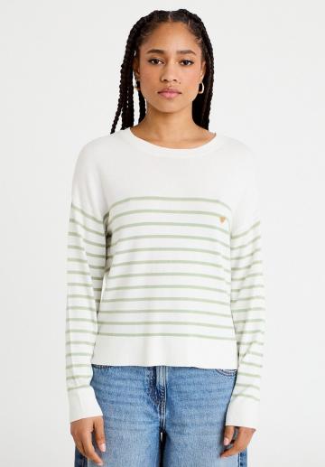 Пуловер в полоску