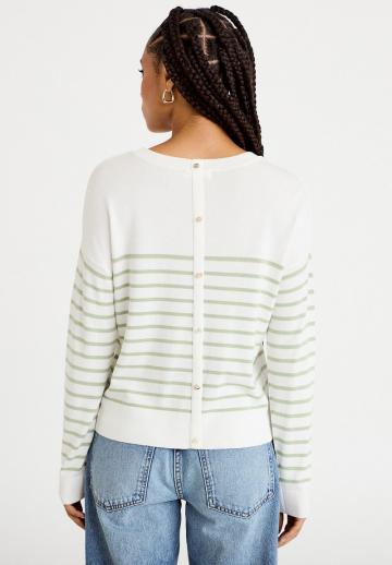 Пуловер в полоску