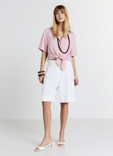 Юбка с накладными карманами