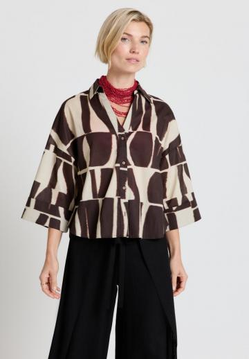Атласная блузка