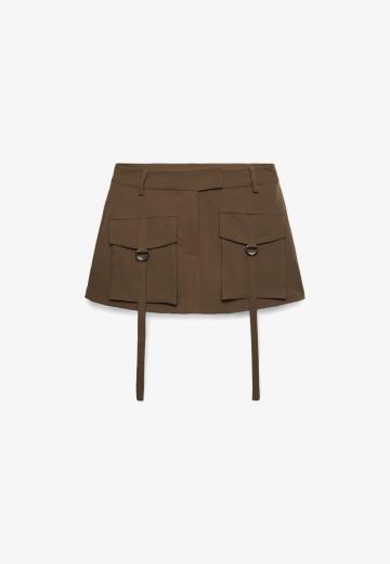 Юбка с накладными карманами