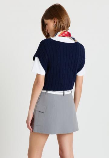 Юбка с накладными карманами