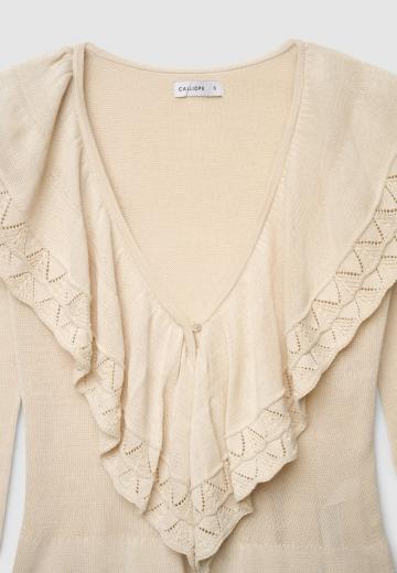 Пуловер с вырезом V