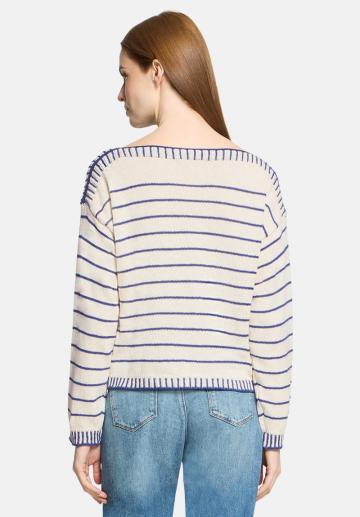 Пуловер в полоску