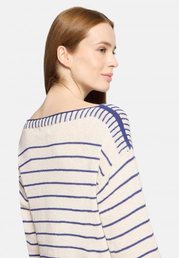 Пуловер в полоску