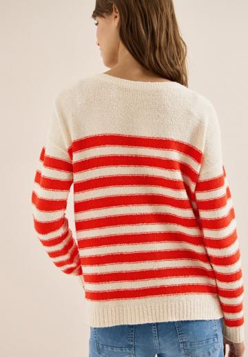 Пуловер в полоску