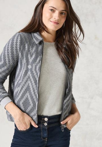 Жаккардовая вязаная кофта
