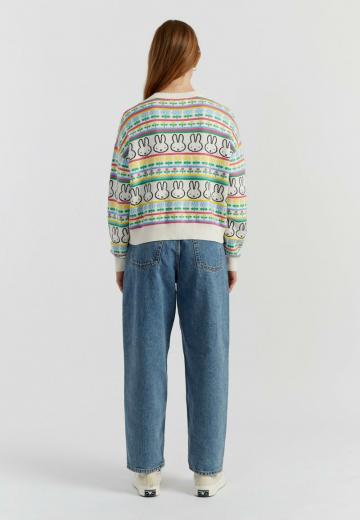 Жаккардовая вязаная кофта
