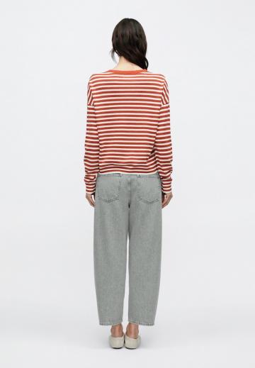 Пуловер в полоску