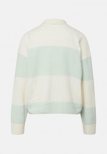 Пуловер с воротником поло