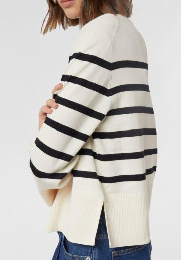 Пуловер в полоску