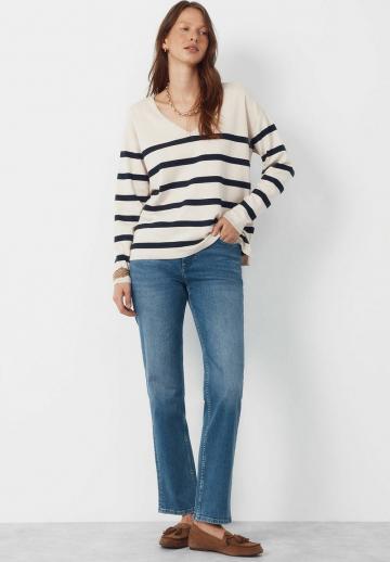 Пуловер в полоску