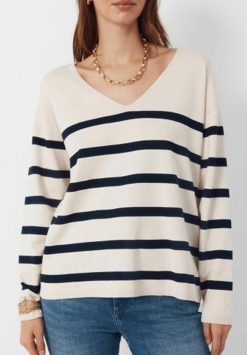 Пуловер в полоску