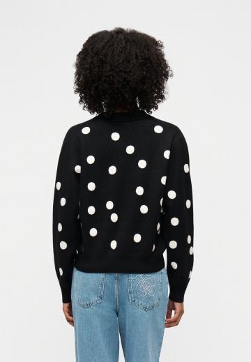 Пуловер с воротником поло