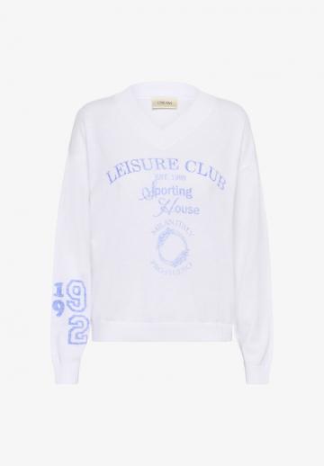 Пуловер с вырезом V