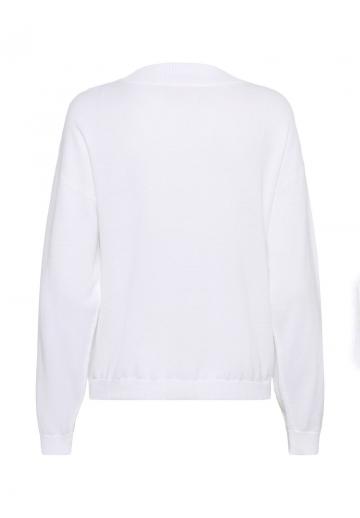 Пуловер с вырезом V