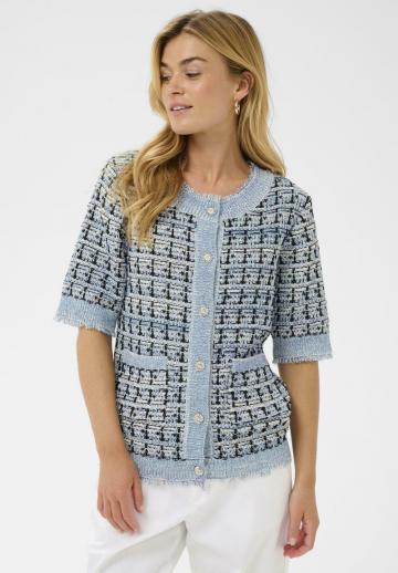Жаккардовая вязаная кофта