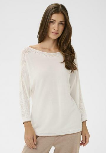 Пуловер с рукавом три четверти