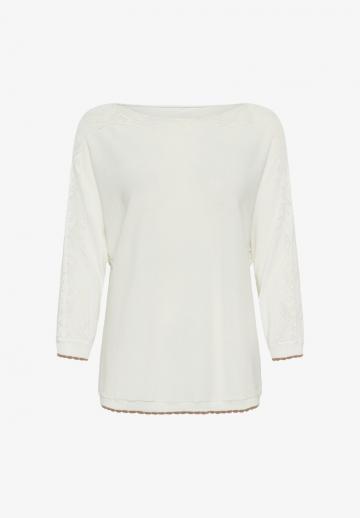 Пуловер с рукавом три четверти