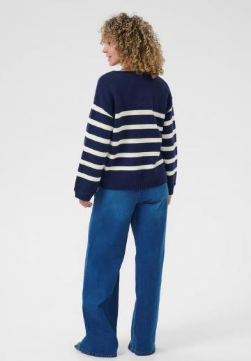 Пуловер в полоску