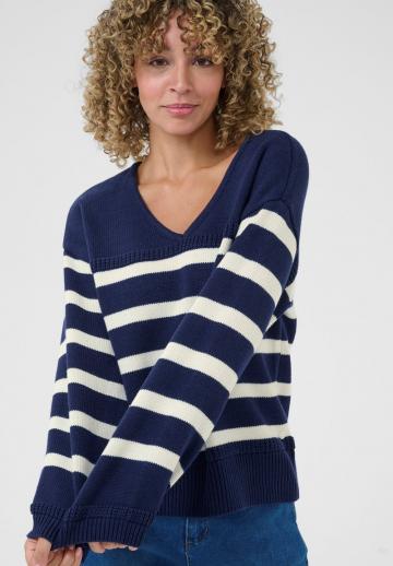 Пуловер в полоску