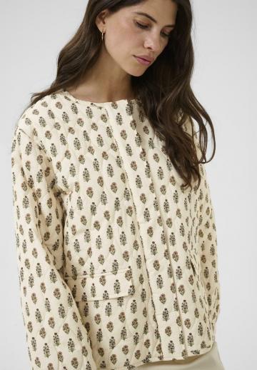 Жаккардовая вязаная кофта