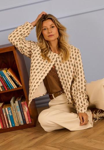 Жаккардовая вязаная кофта