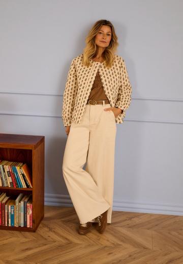 Жаккардовая вязаная кофта