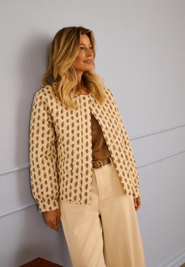 Жаккардовая вязаная кофта